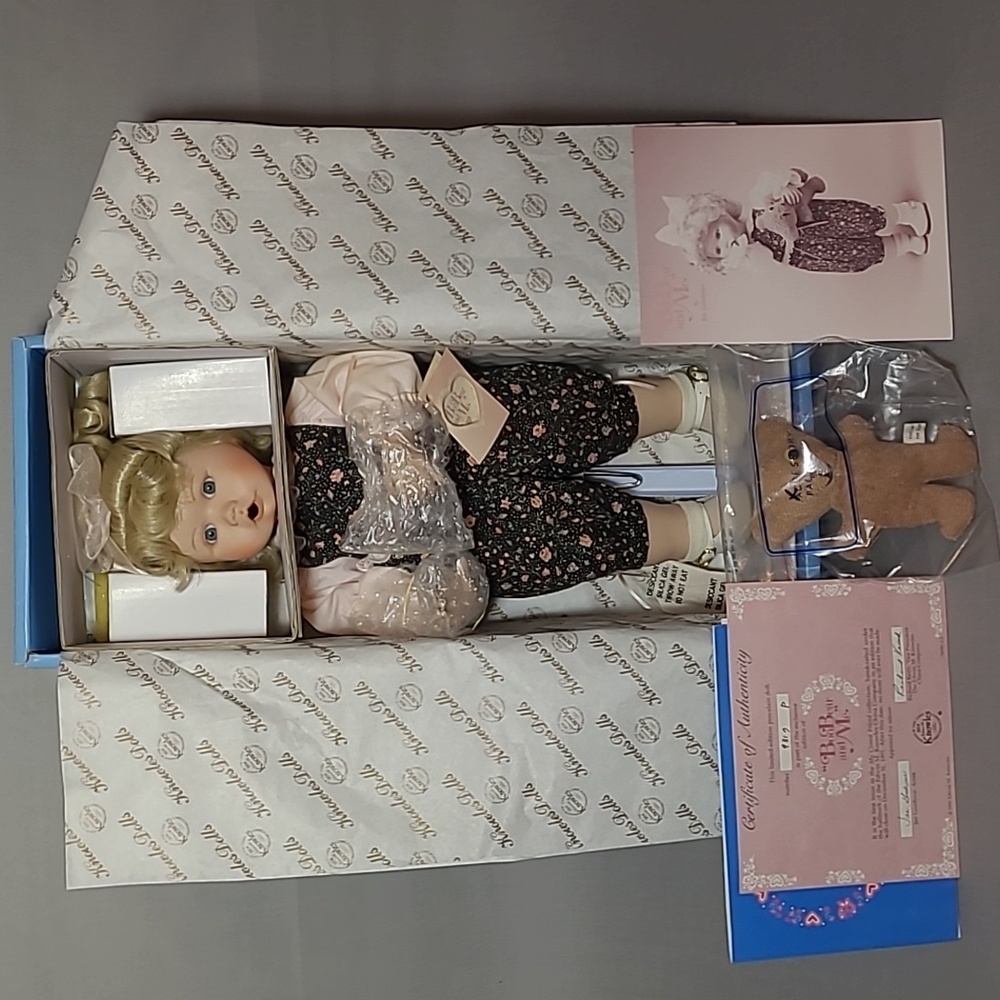 My Closest Friend "Evie" Porcelain Doll w/"Boo Bear" Artist Jan Goodyear